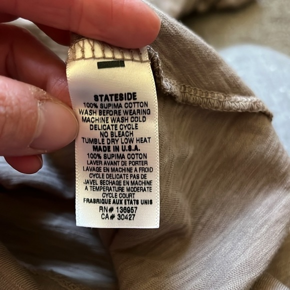 NWT Stateside Tan Pima Cotton Long sleeve Size XL - Picture 7 of 9